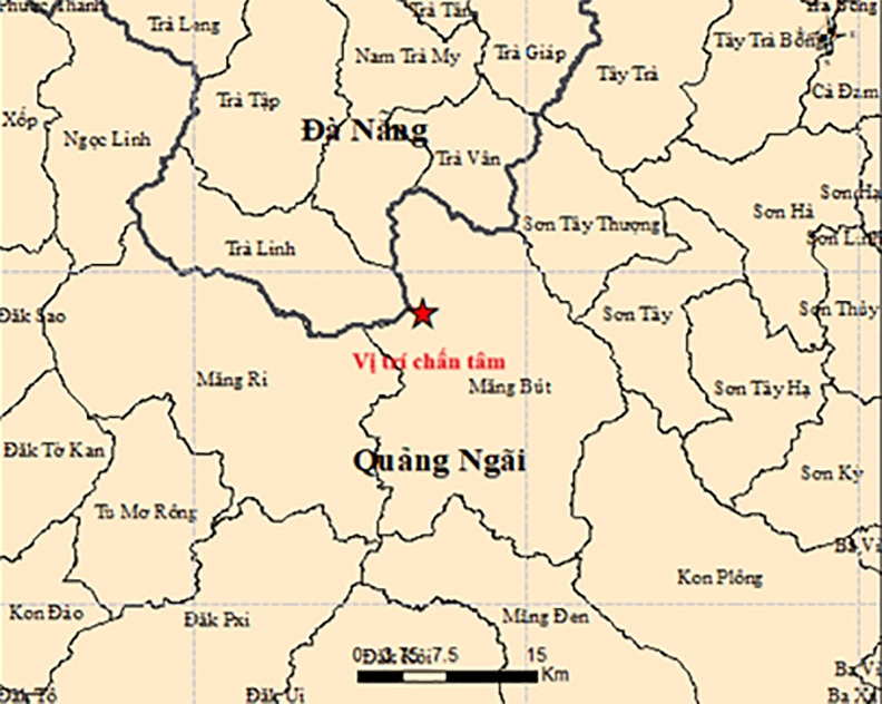 Minor earthquakes shake central Vietnam’s Quang Ngai province